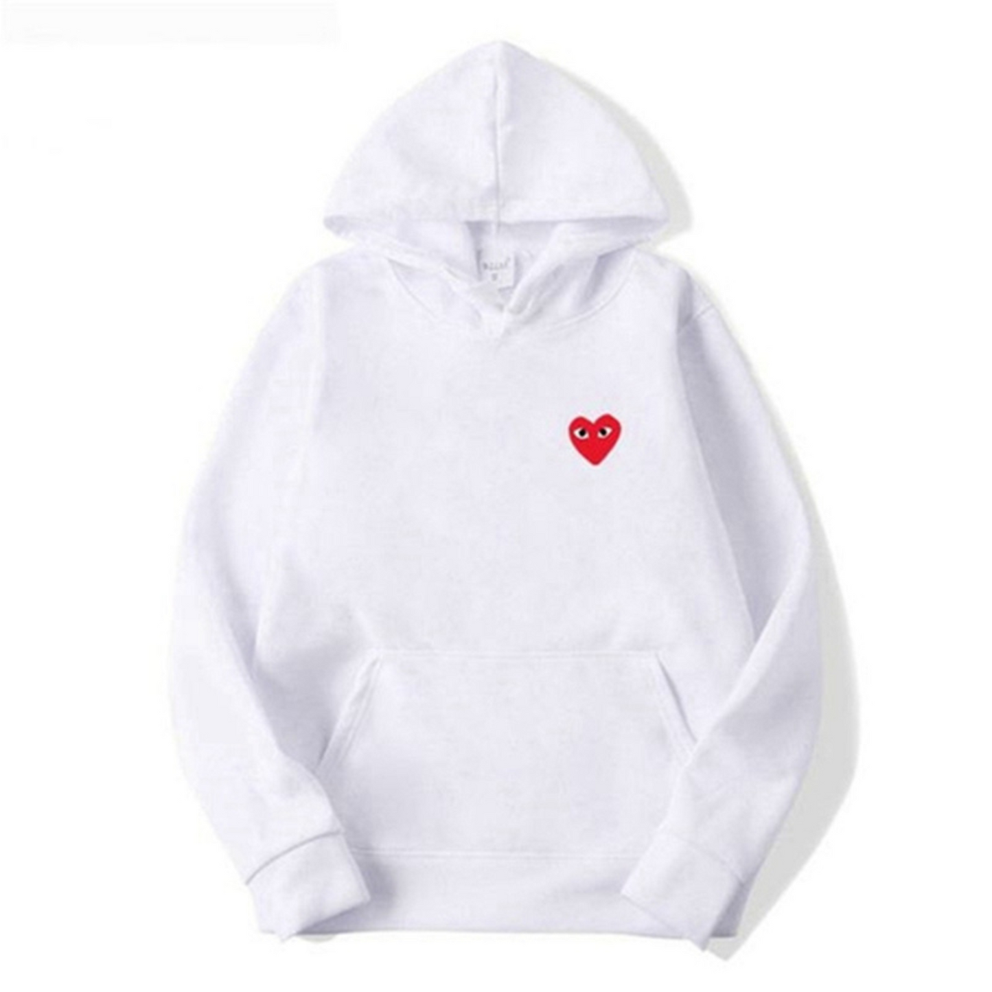 Unisex Hoodie with Embroidered Heart Detail
