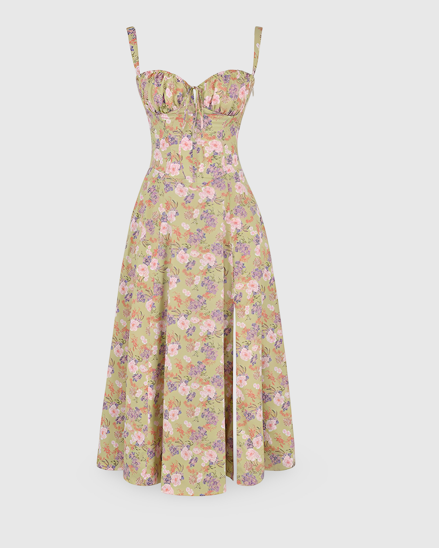 Women Elegant Waist Midi Dress