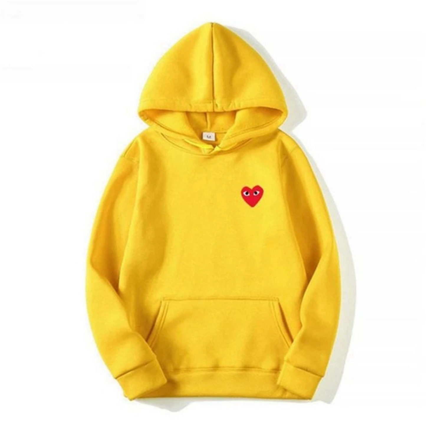 Unisex Hoodie with Embroidered Heart Detail