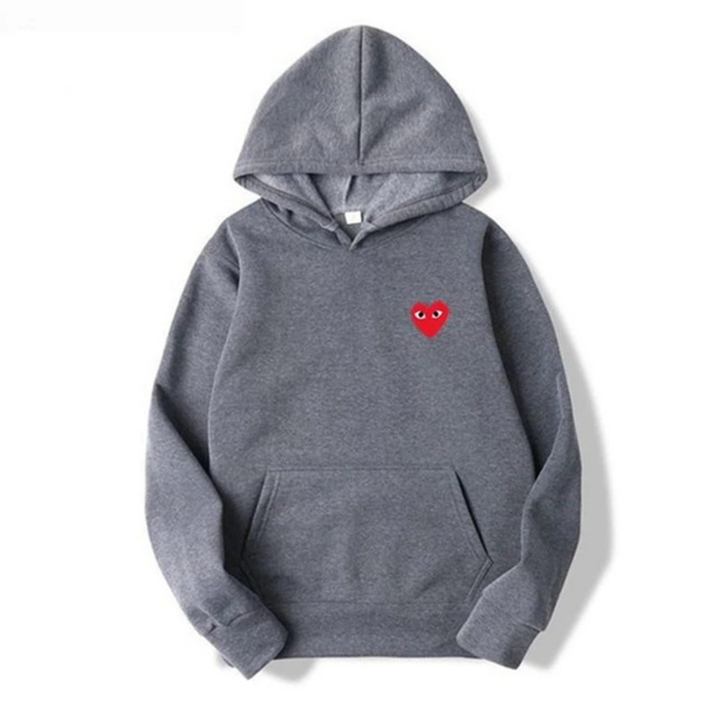 Unisex Hoodie with Embroidered Heart Detail