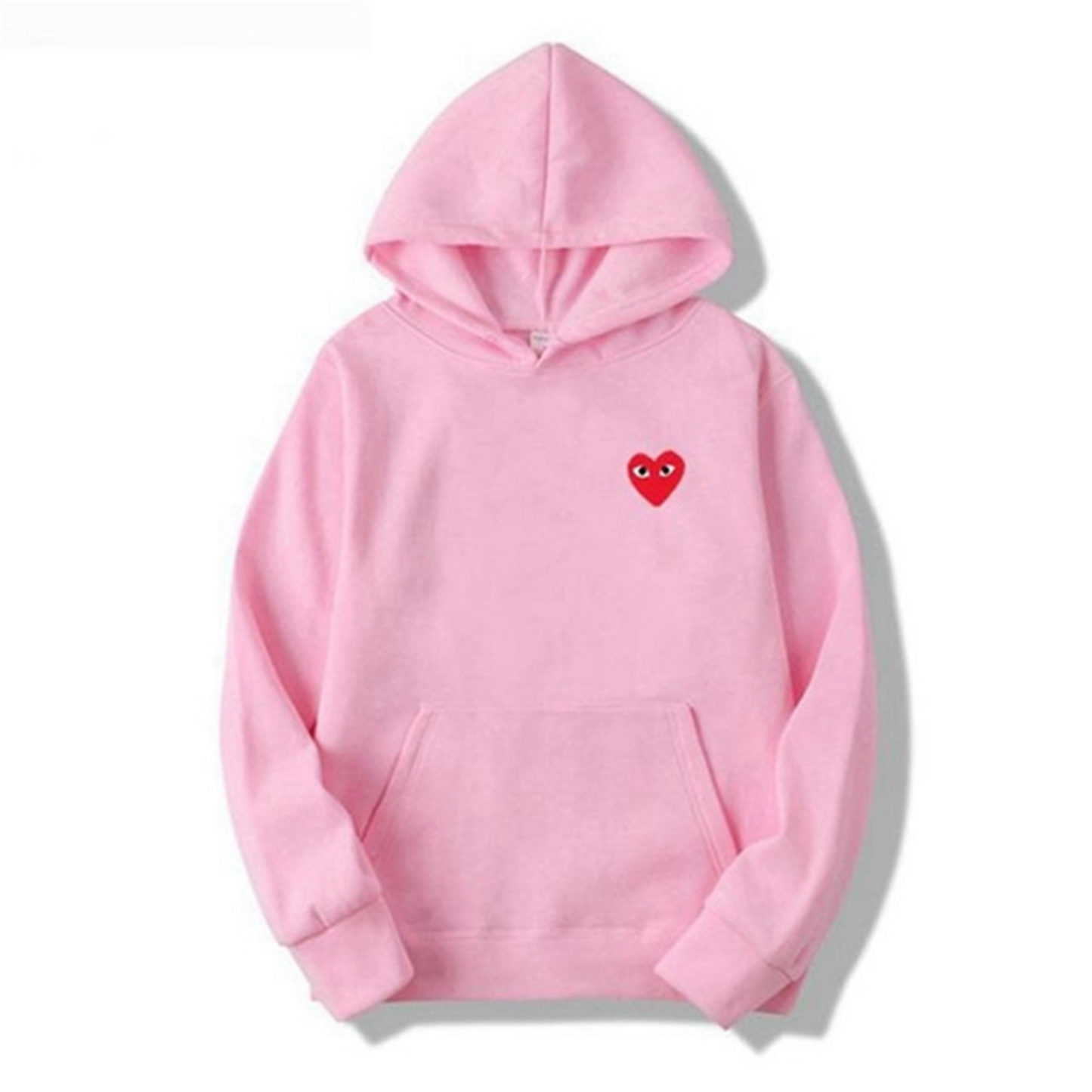 Unisex Hoodie with Embroidered Heart Detail