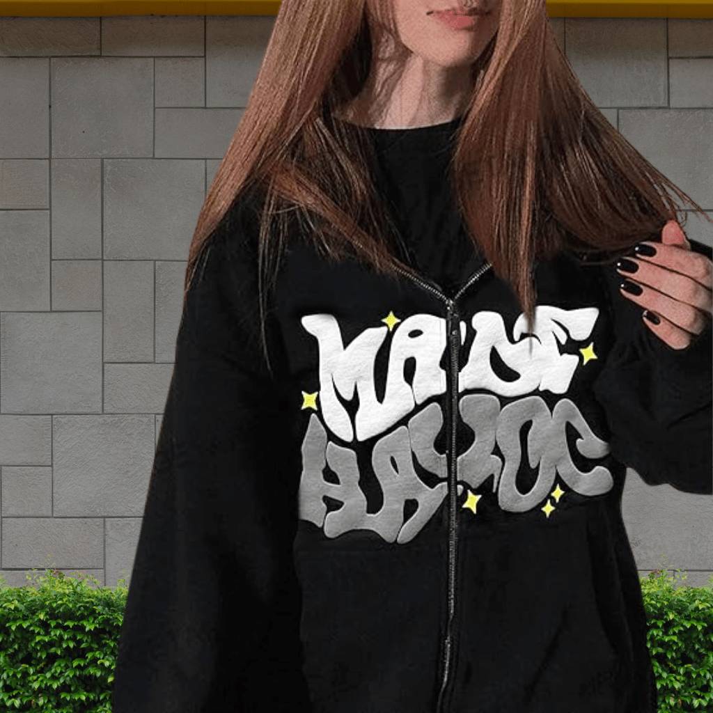 Unisex Hoodie with Graffiti Print
