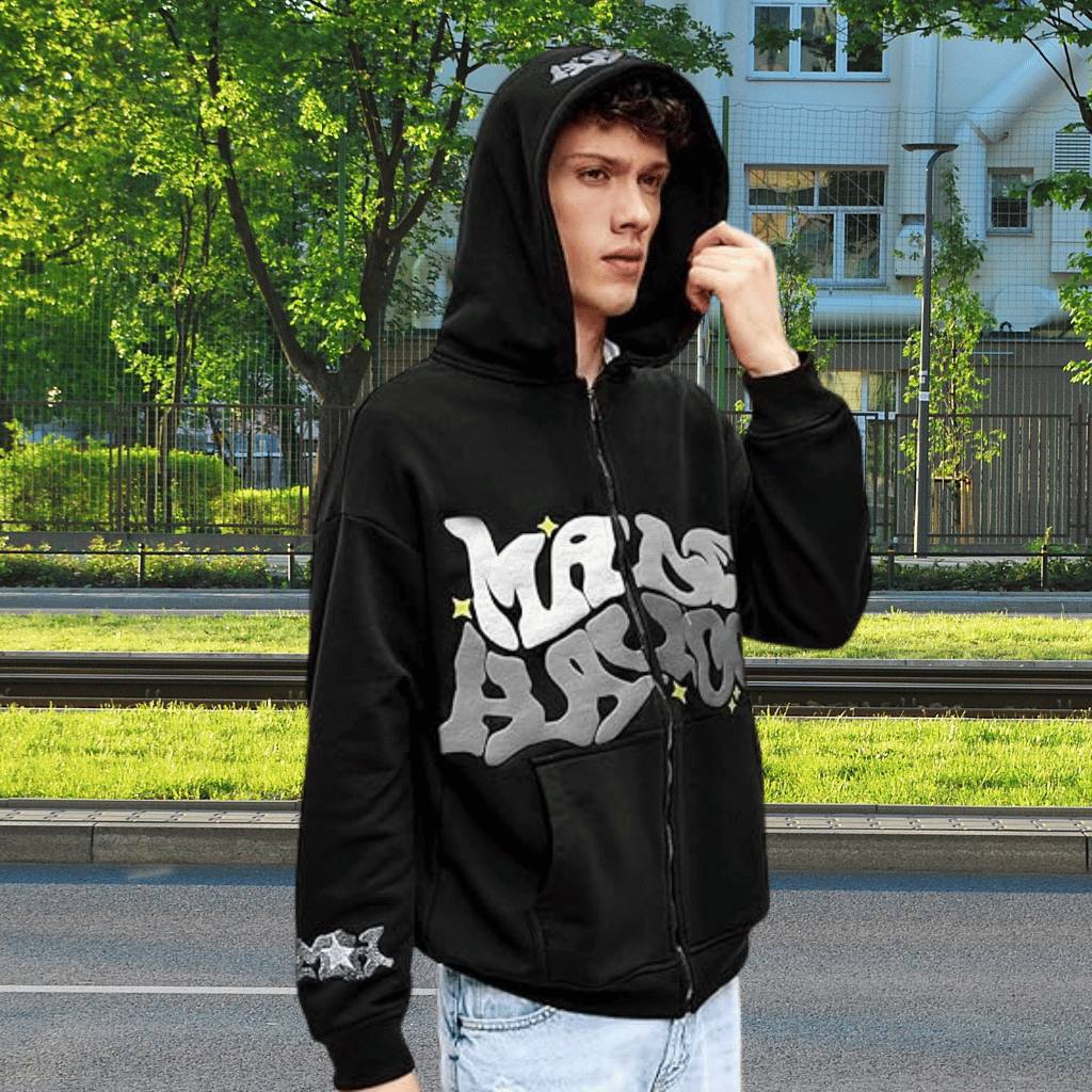 Unisex Hoodie with Graffiti Print