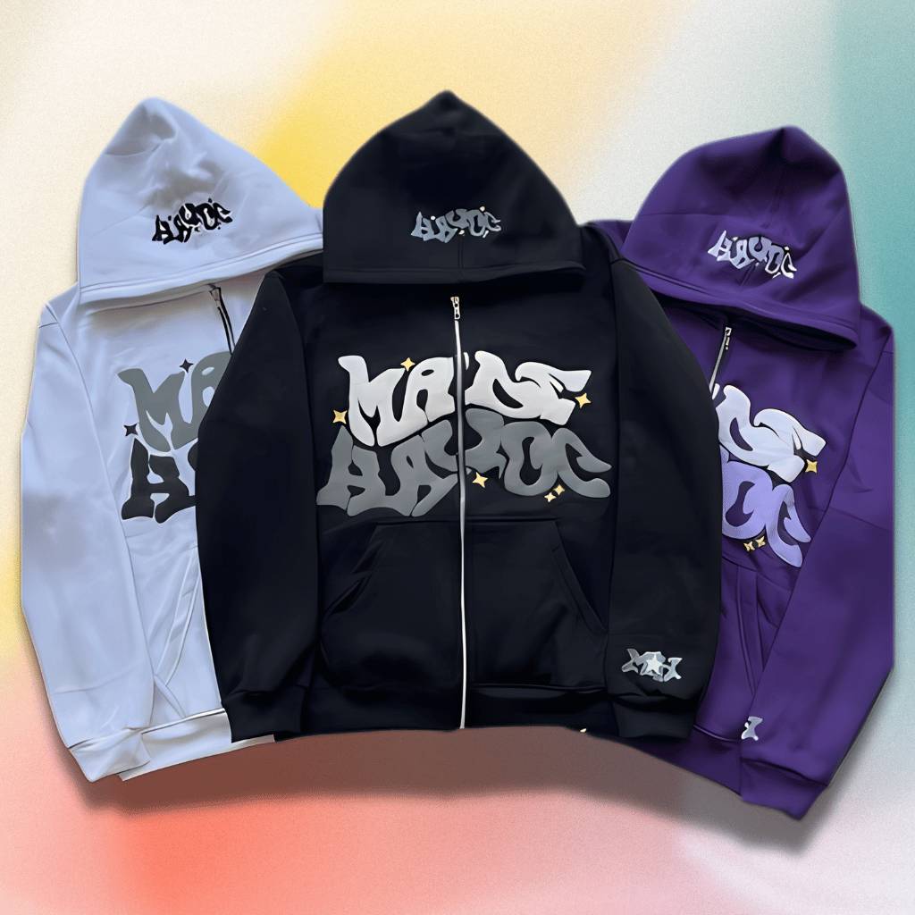 Unisex Hoodie with Graffiti Print