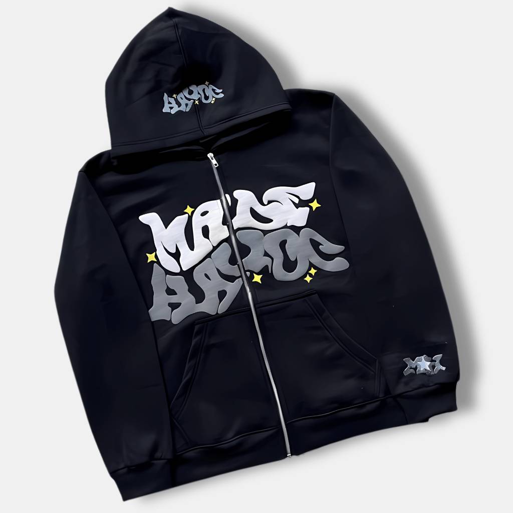 Unisex Hoodie with Graffiti Print