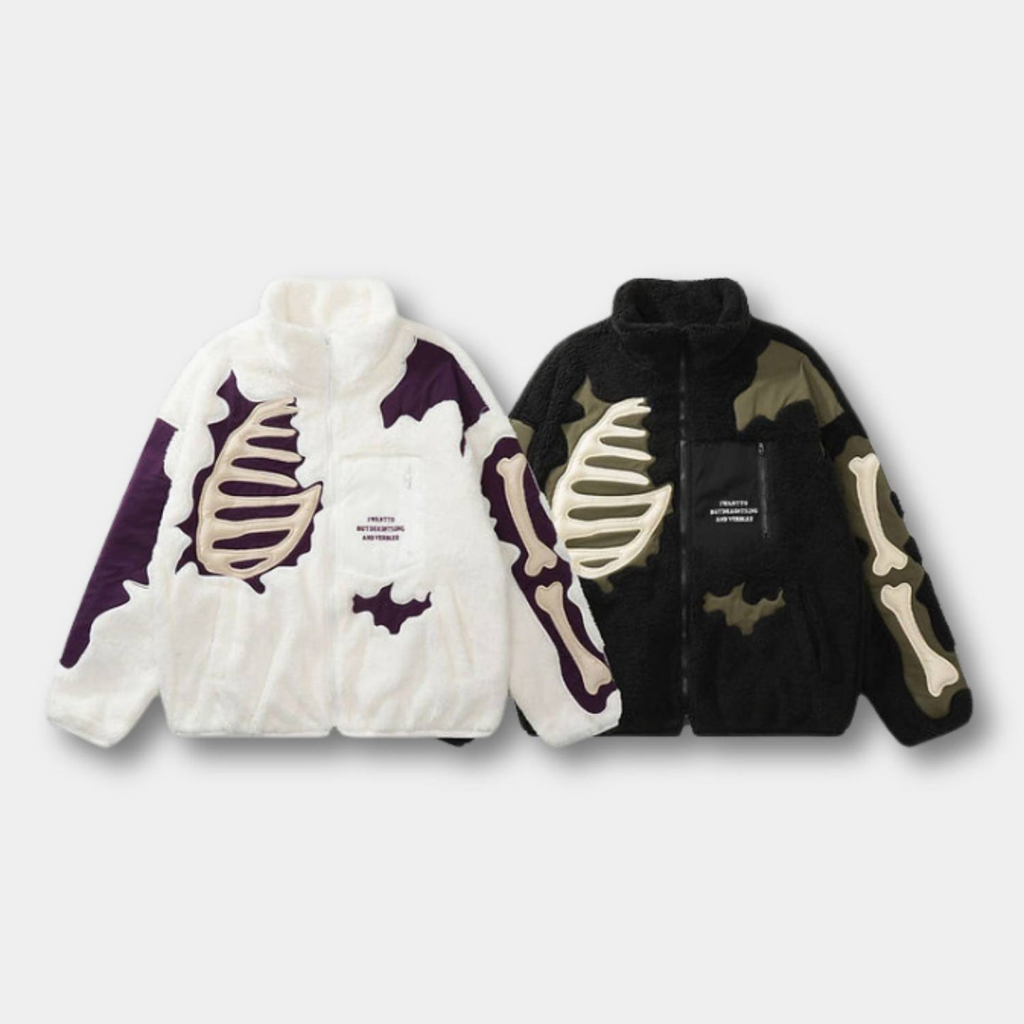 Unisex Skeleton Fleece Jacket