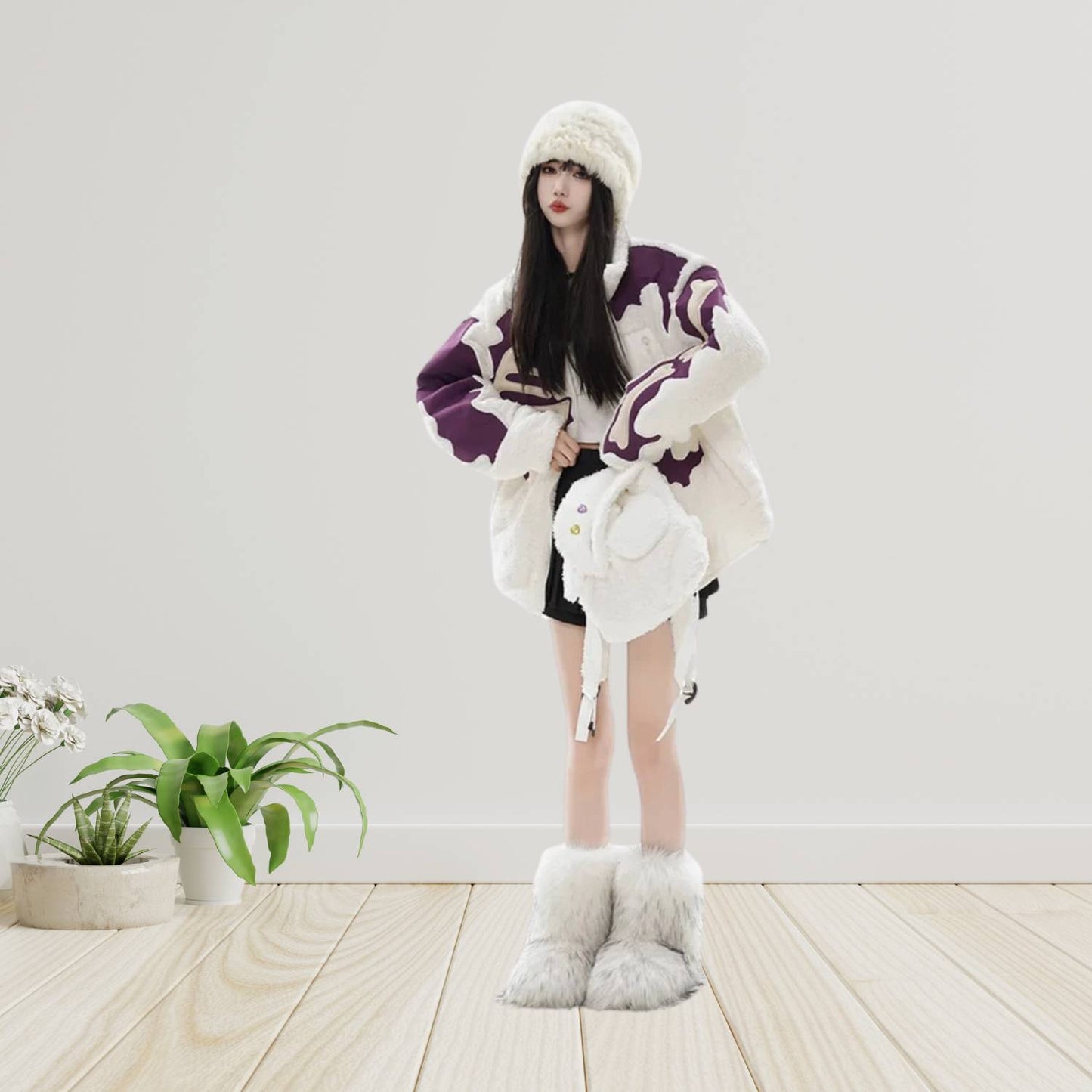 Unisex Skeleton Fleece Jacket
