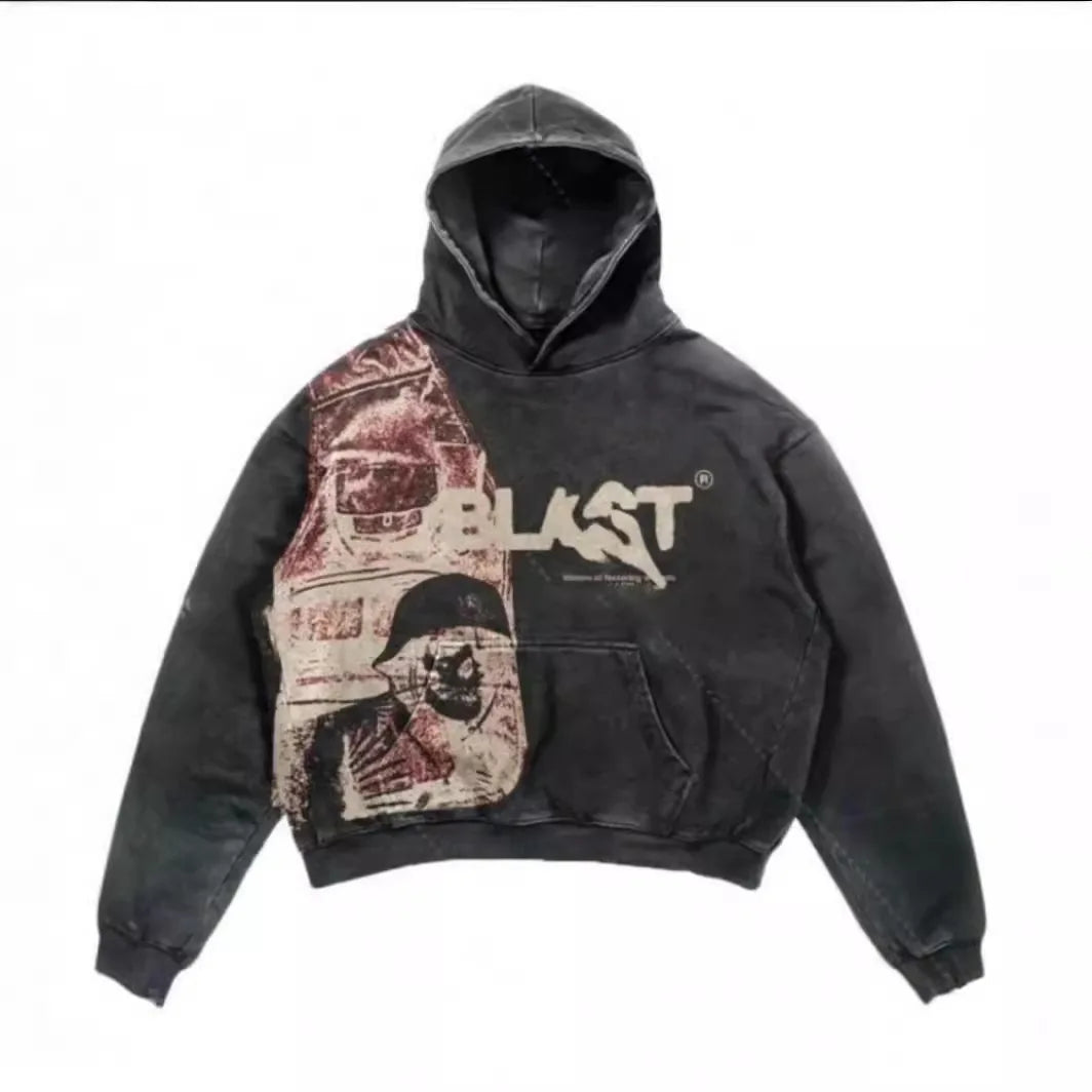 Unisex Streetwear Hoodie with Graphic Print