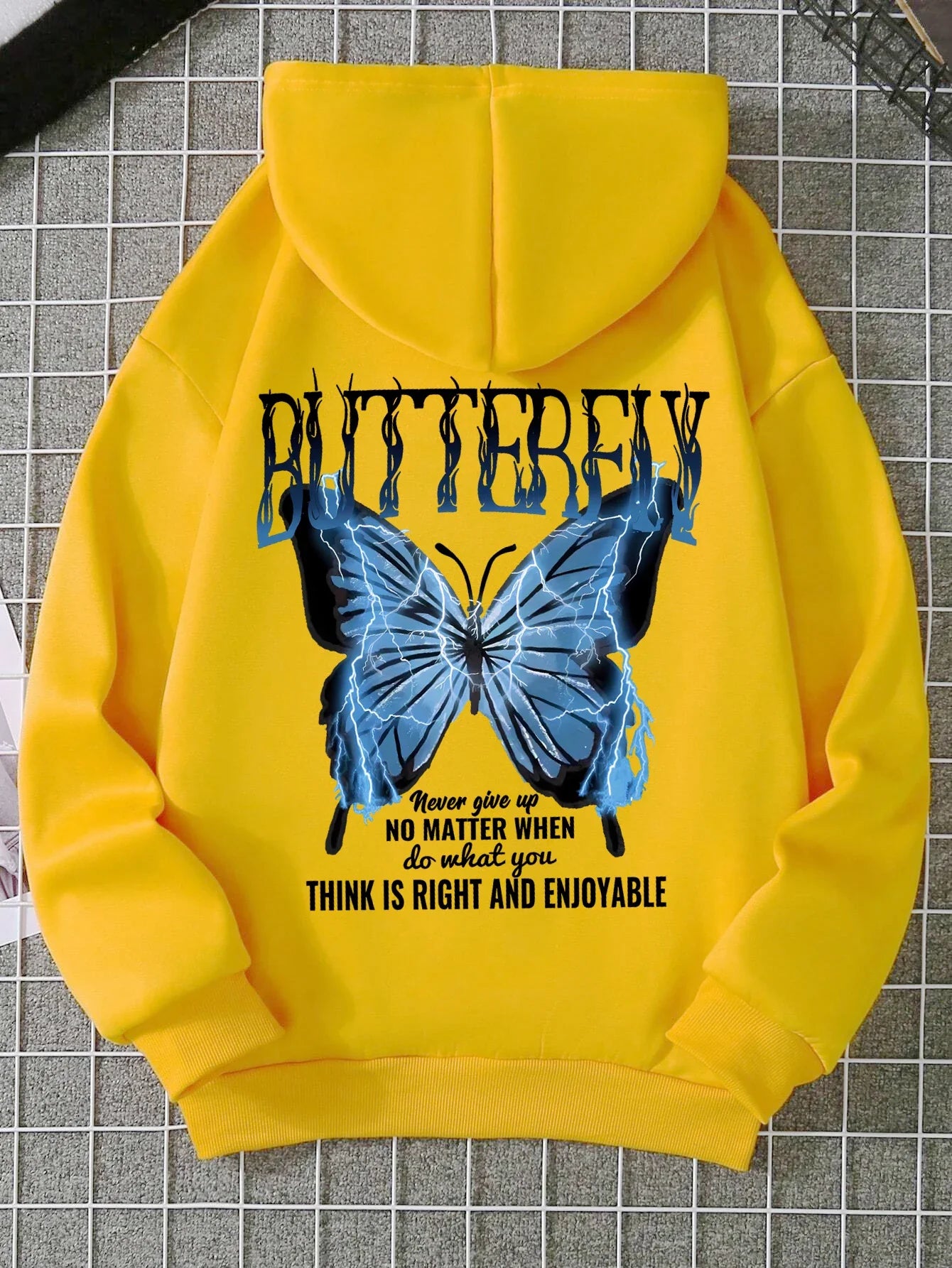 Unisex Oversized Butterfly Print Sweater