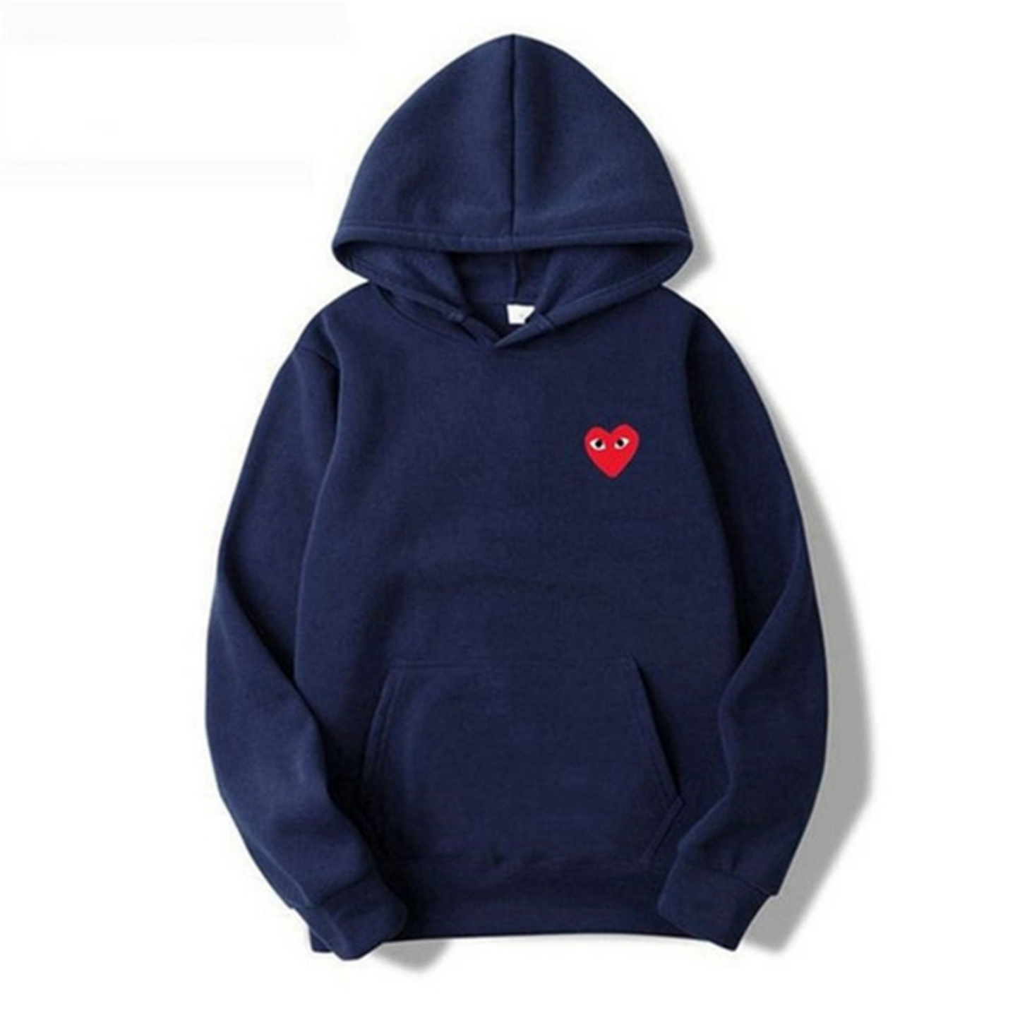 Unisex Hoodie with Embroidered Heart Detail