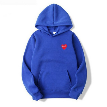 Unisex Hoodie with Embroidered Heart Detail
