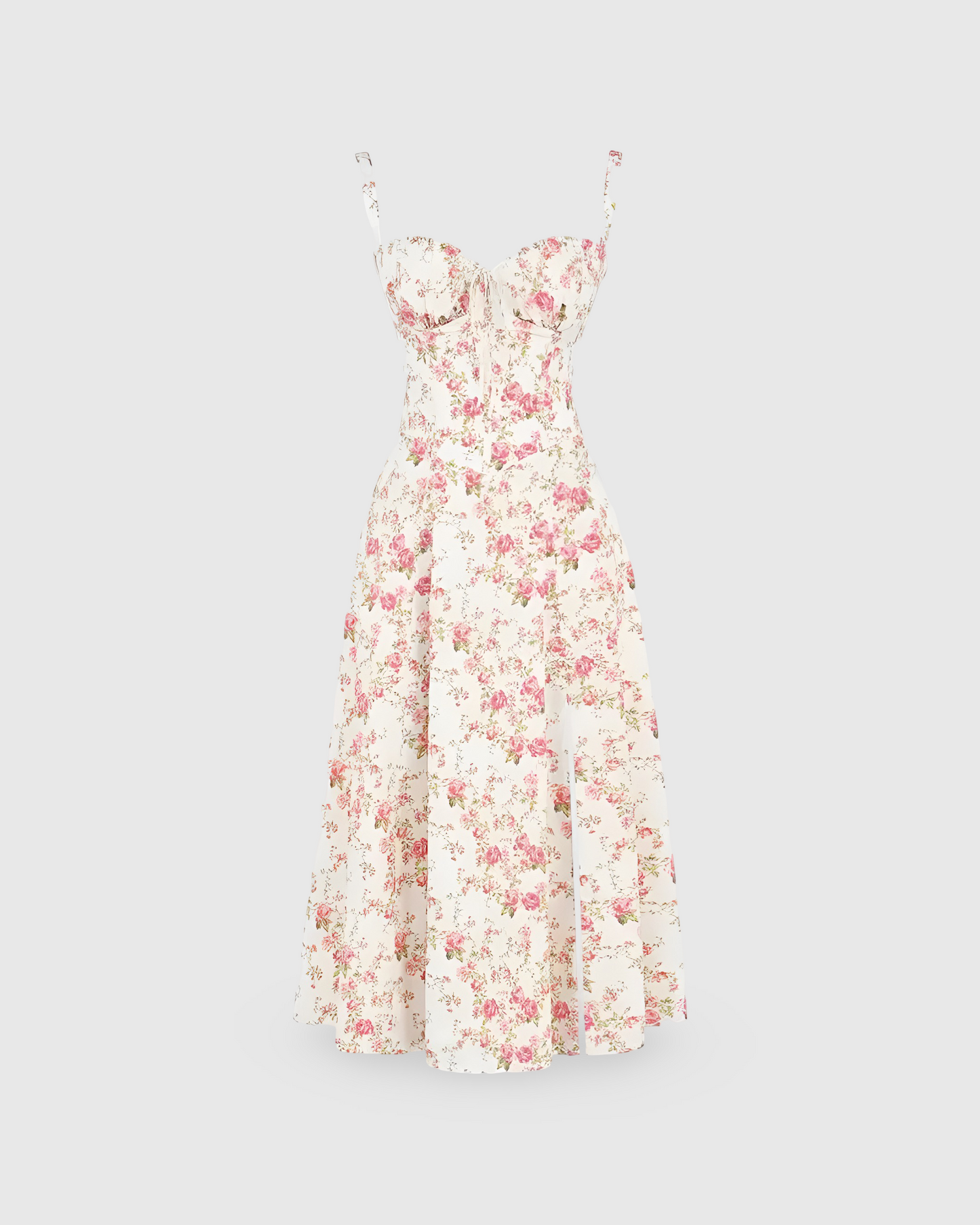 Women Elegant Waist Midi Dress