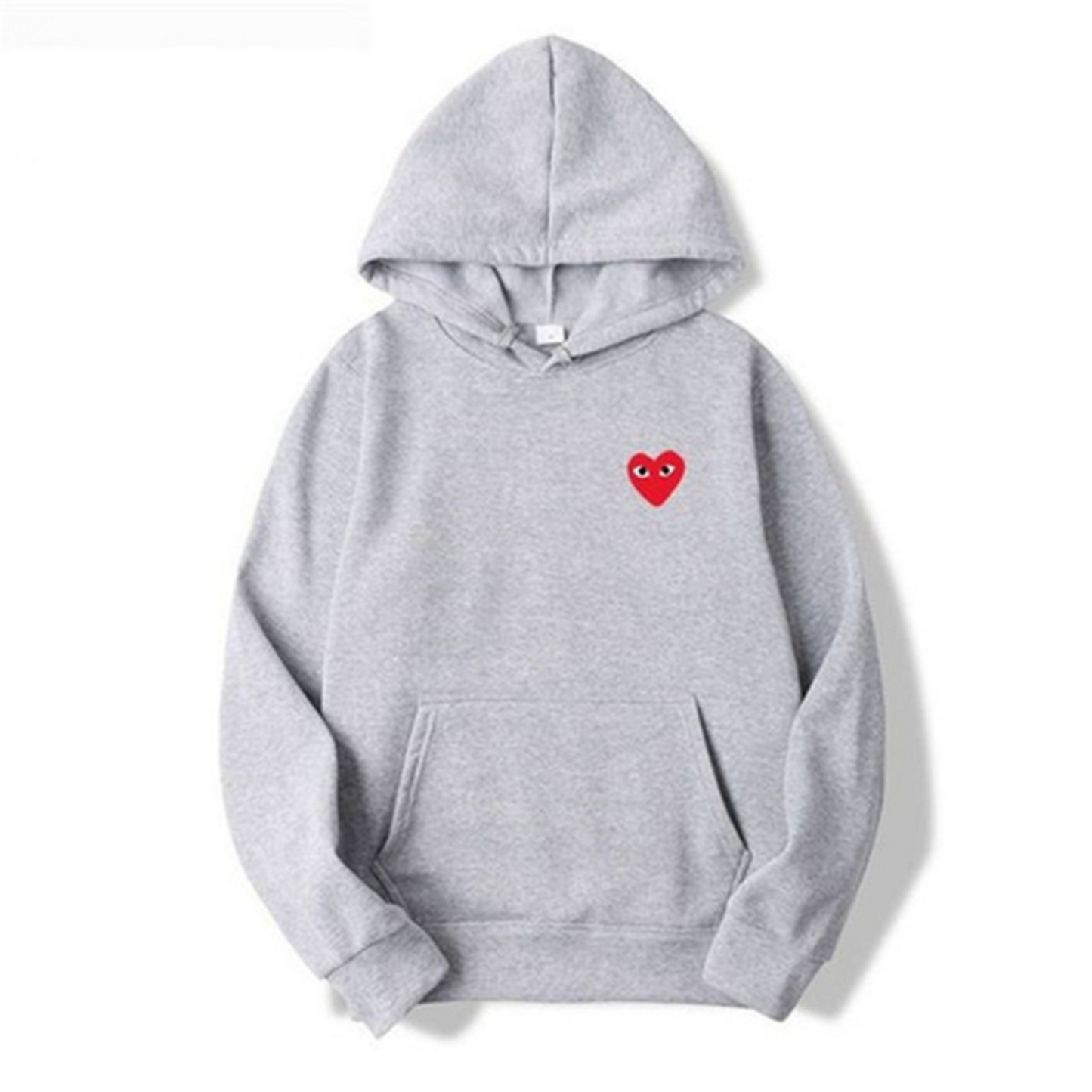 Unisex Hoodie with Embroidered Heart Detail