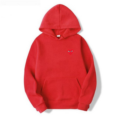 Unisex Hoodie with Embroidered Heart Detail