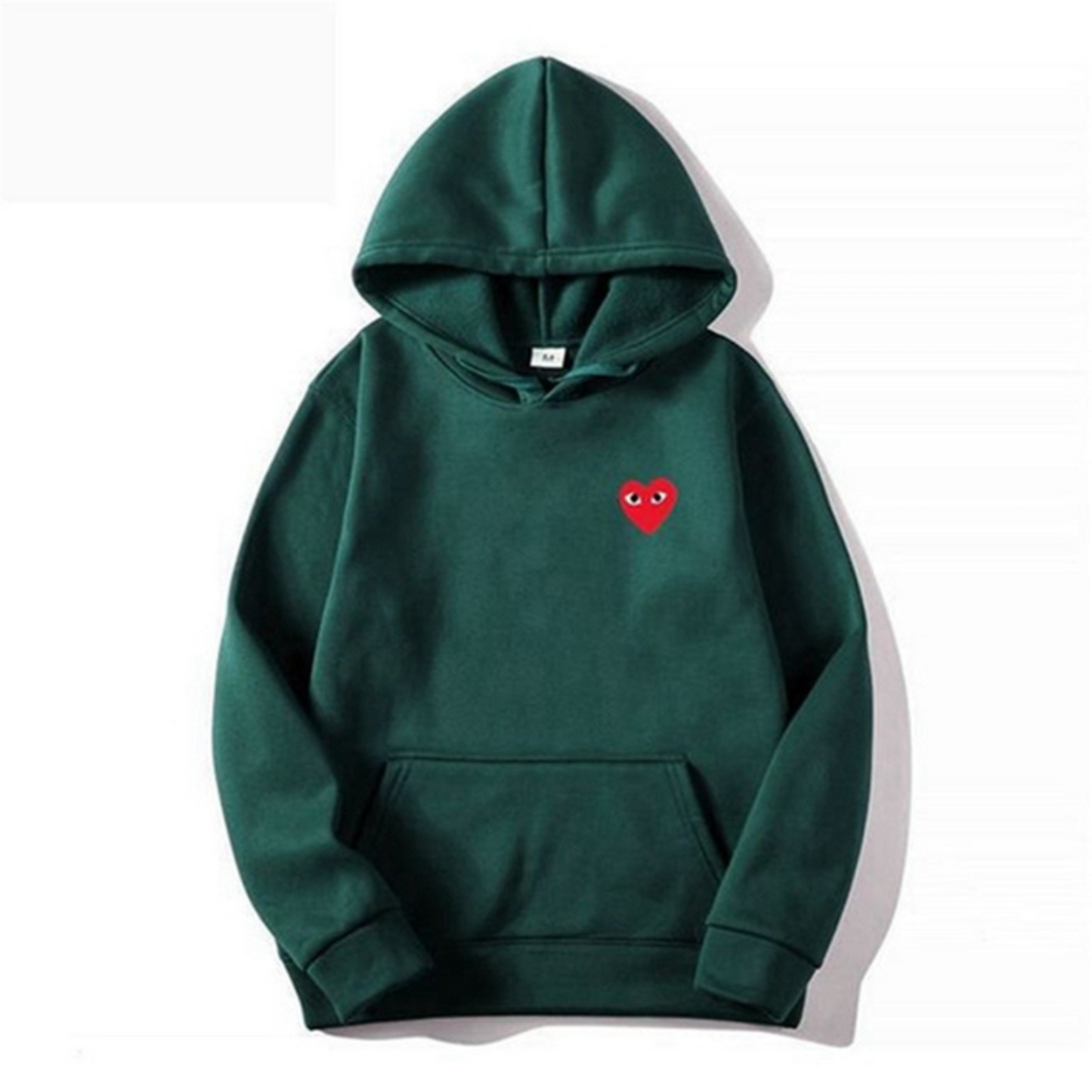 Unisex Hoodie with Embroidered Heart Detail