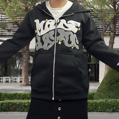 Unisex Hoodie with Graffiti Print