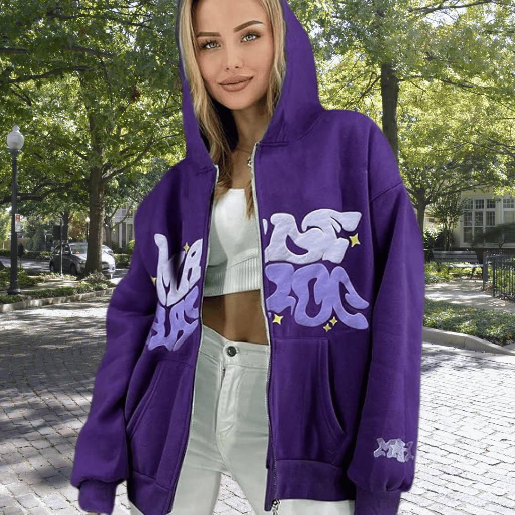 Unisex Hoodie with Graffiti Print