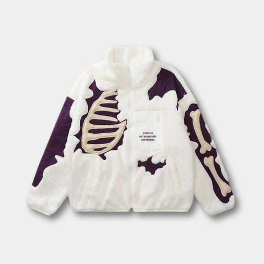Unisex Skeleton Fleece Jacket