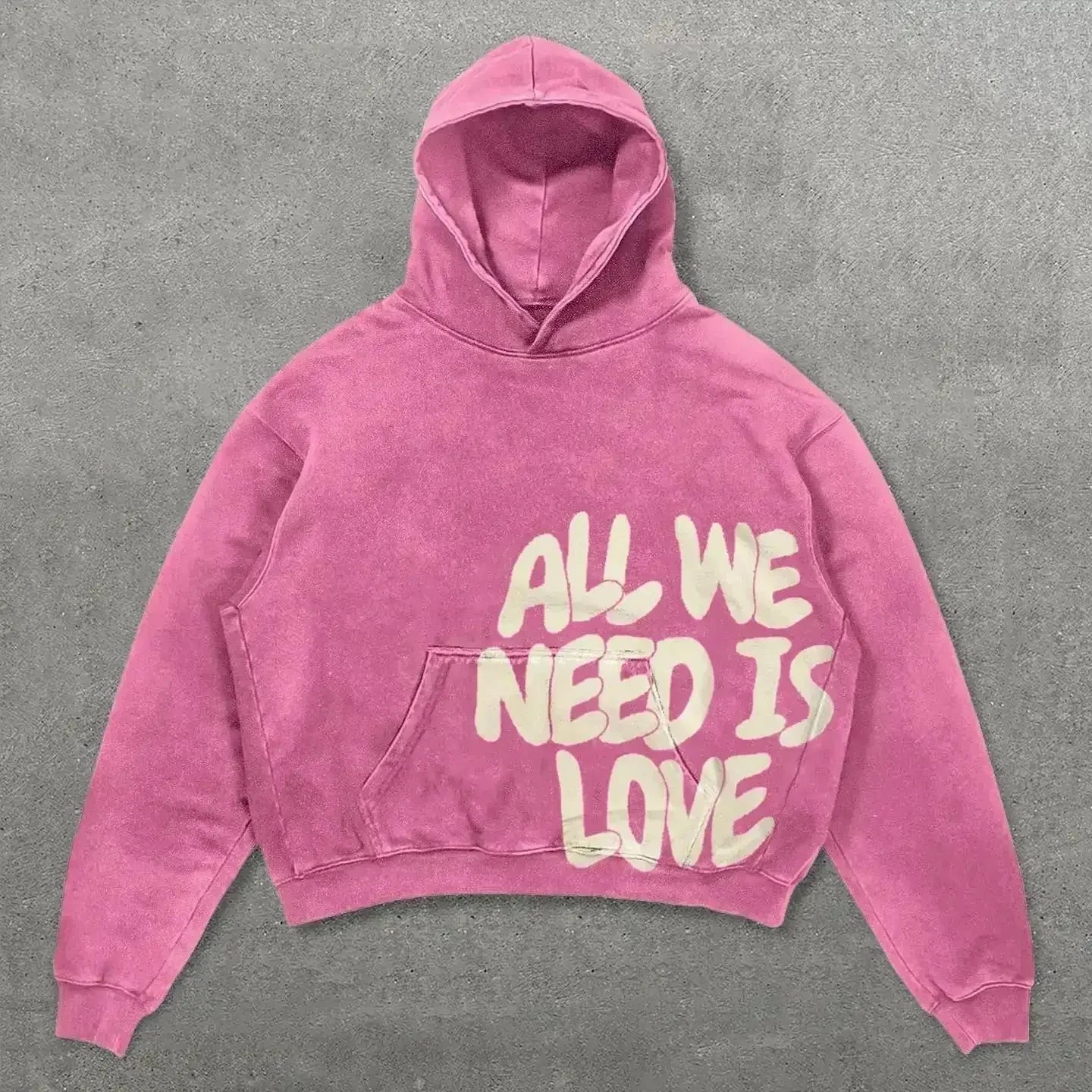 Unisex Statement Hoodie - “All We Need Is Money / Love Has Many Faces”