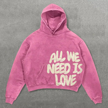 Unisex Statement Hoodie - “All We Need Is Money / Love Has Many Faces”