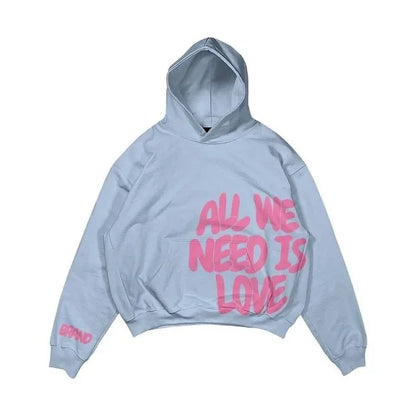Unisex Statement Hoodie - “All We Need Is Money / Love Has Many Faces”