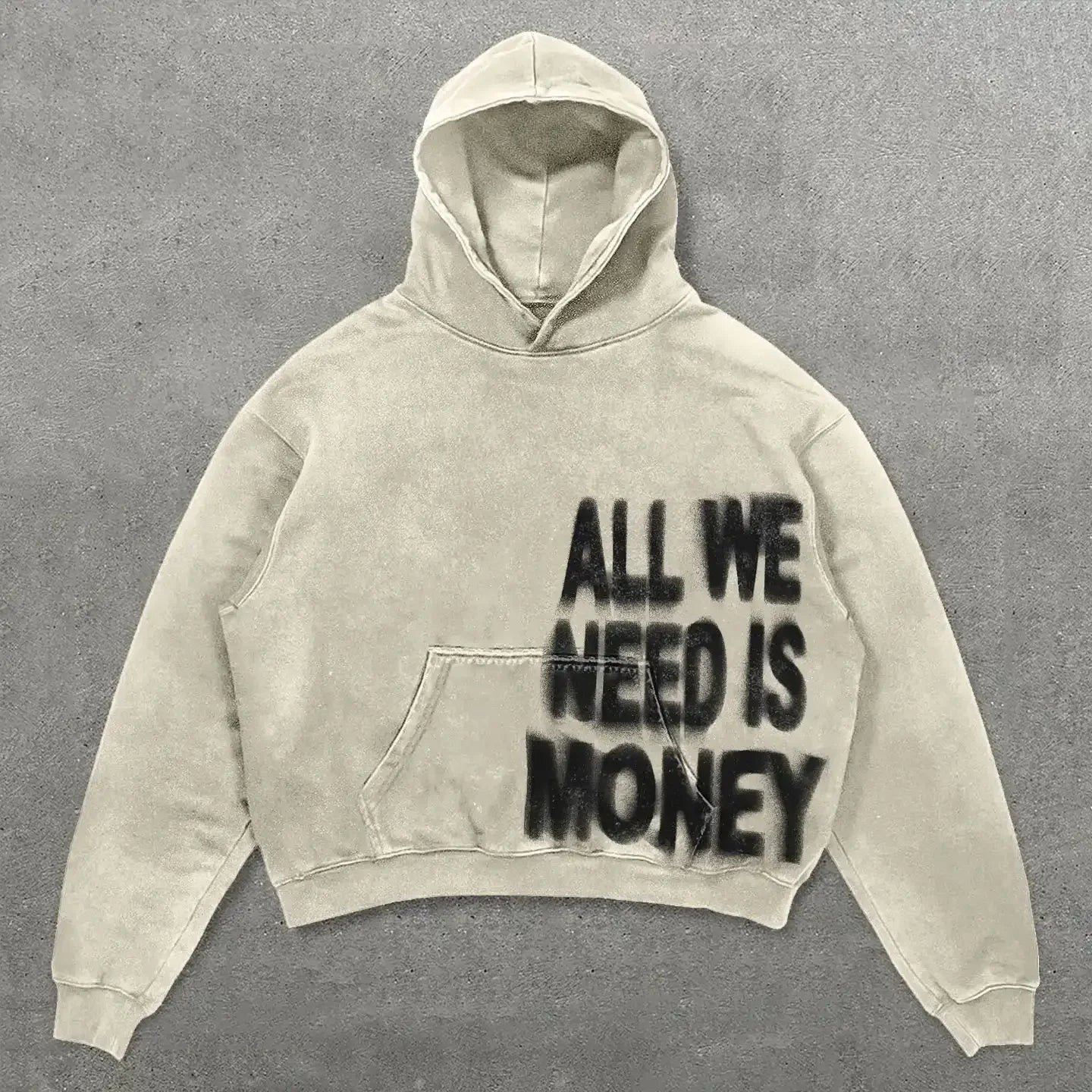 Unisex Statement Hoodie - “All We Need Is Money / Love Has Many Faces”